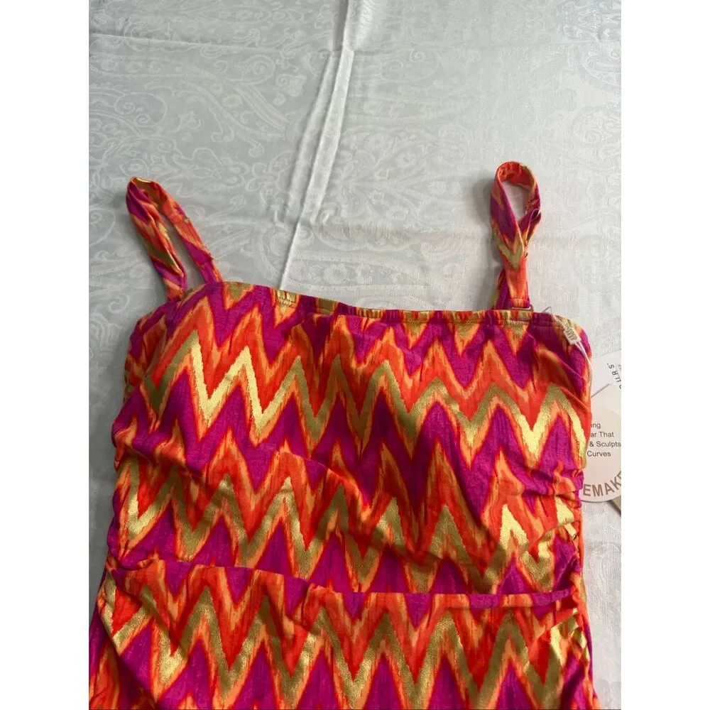 NWT Contours By Coco Reef Zig Zag Swimwear One Piece Swimsuit Size 10/34C - Picture 3 of 6